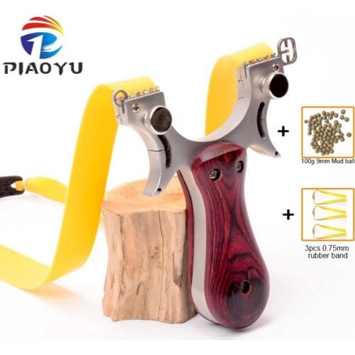 Slingshot Catapult Hunting High Quality Stainless Steel with Rubber Band + Mud Ball Outdoor Shooting Game Sling Shot Set