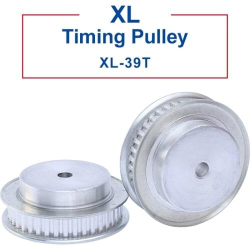 1 piece XL-39T Timing Pulley Aluminum Material Belt Pulley Process Hole 8 mm Slot Width 11 mm Match With XL-10 mm Timing Belt