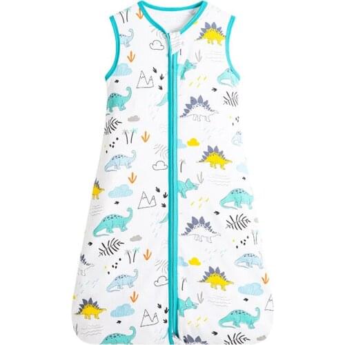 Baby Sleeping Bag Carriage Sack For Newborn Summer Sleeveless Wearable Blanket Zipper Cotton Wrap Baby Girl Thin Sleepsack ZT84