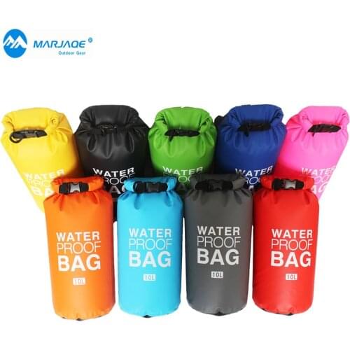 MARJAQE Outdoor PVC Waterproof Dry Sack Storage Bag Rafting Sports Kayaking Canoeing Swimming Bag 2L 5L 15L 20LTravel Kits