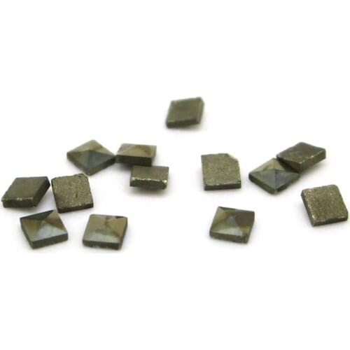 Factory Pirce High Quality Marcasite Beads 1.3mm-2.0mm Square Shape Flat Back Marcasite Stone For DIY Jewelry