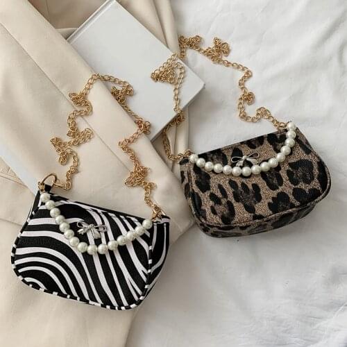 Women Fashion Animals Pattern Printing PU Leather Shoulder Messenger Bag Casual Small Chain Handbags Ladies Daily Crossbody Bags