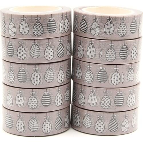 10pcs/lot 15mm*10M Happy Easters Day Easter egg Decorative Washi Tape Scrapbooking Masking Tape Stationery office supplies
