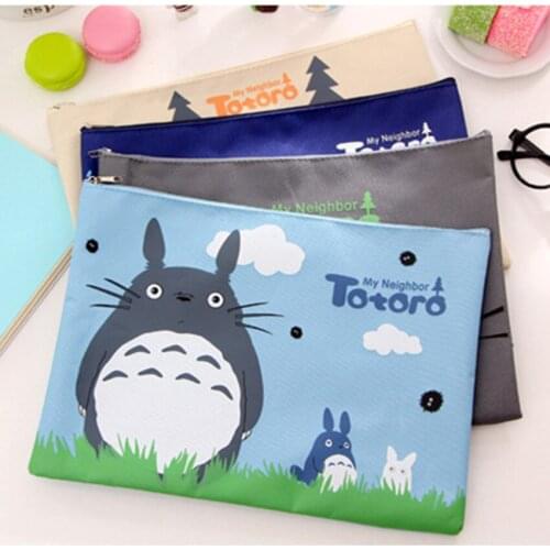 2Pcs Kawaii Totoro Document Bag File Folder Expanding Folder Cute Filing Products Stationery Bag OfficeSupply