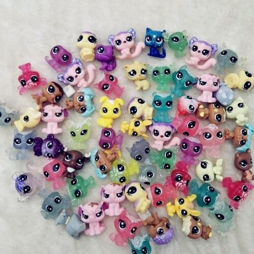 20pcs Cartoon Animals Egg Horse cat dog Model Miniature PVC Action Figures Mini Pet Shop Figurines Collectible Dolls Kids Toys