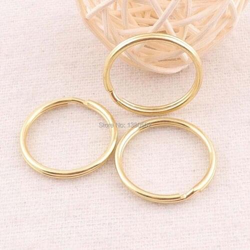 50pcs 25mm gold color metal key ring key chain buckle Diy Decoration accessories