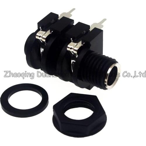 6.5 New good Guitar microphone Mono audio plug 1/4" 6.35mm female socket/jack audio adaptor connector,4Pin