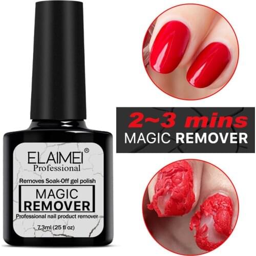 7.3ml Nail Gel Magic Remover Gel Soak off Remover Polish Delete Primer Acrylic Clean Degreaser For Nail Art Lacque 3/5 Minutes