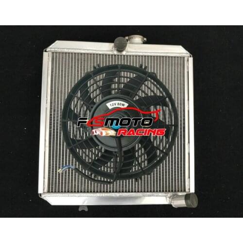 Aluminum Radiator & FAN For Land Rover Series 2A 88, Series 2A 109,Series 3 88, Series 3 109, 4 Cyl Petrol / Diesel 1968-ON