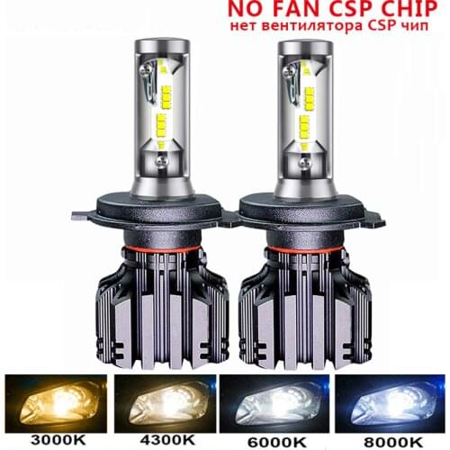 Car Headlight 3000K 6000K 8000k CSP H4 H7 LED H1 H3 H11 LED 9005 9006 HB4 881 Car Light 50W 12V 24V 10000LM led headlight