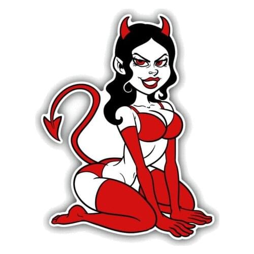 Car Decal funny woman devil sexy love car motorcycle accessories diesel car waterproof personalized vehicle PVC sticker