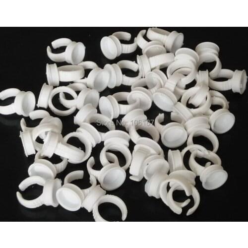 Free Shipping 100pcs No Separator Permanent Makeup Easy Ring Ink Container/Cup For INK Supply