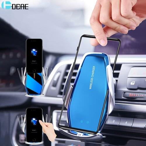 15W Wireless Charger Magnetic Usb Fast Charging Infrared Induction Car Phone Holder For iPhone 12 11 XS XR X 8 Samsung S21 S20