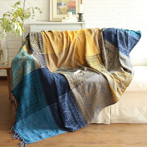 Bohemia Sofa Cover Chenille Sofa Towel Cover Blanket Sofa Pad Dust Towel Blankets Slipcover For Office Car Sofa Bedspread