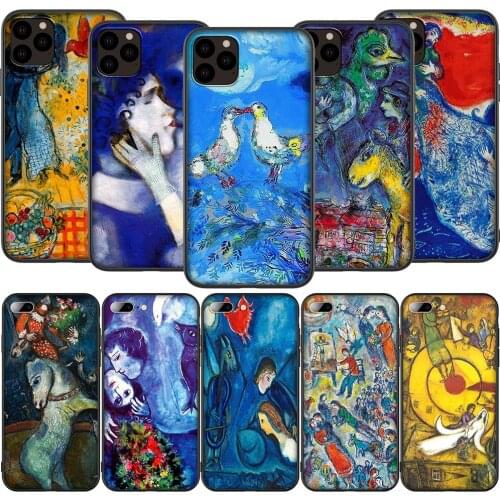 T121 Marc Chagall Silicone Soft Case for iPhone 12 Mini 11 Pro XS Max XR X 8 7 6 6S Plus 5 5S SE 2020