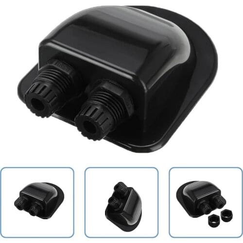 Double Wire Entry Gland Box Solar Panel Roof Wire Entry Gland Box Cable Motorhome White Double Hole RV Yacht Car Accessories