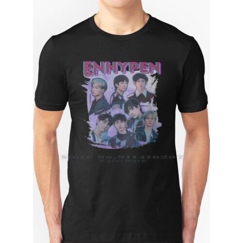 Enhypen Ot7 Design T Shirt 100% Pure Cotton Kpop Enhypen Jay Jake Sunoo Weekly Idol Iland Sunghoon Heeseung Jungwon Engene Cool
