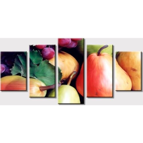 Fruits and Vegetables Wall Picture for Kitchen Room Painting Wall Art Canvas Prints 5 Panels Dropshipping and Custom