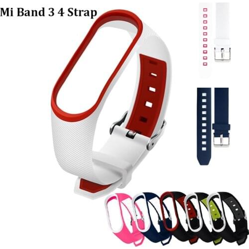 Soft Silicone Strap Mi Band 3 4 Strap wrist strap for Xiaomi mi band 3 4 Miband 3 4 accessories pulsera correa Mi 3 replacement