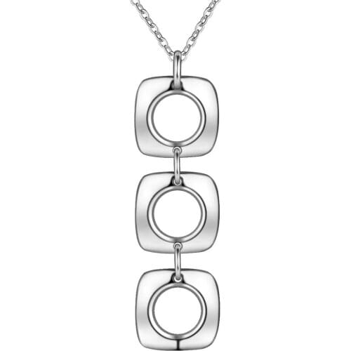 Lucky Charm Silver Color Pendants For Women Jewelry Necklace Lady Accessories Fashion Jewelry Pendant Square AN239/ayvajqca