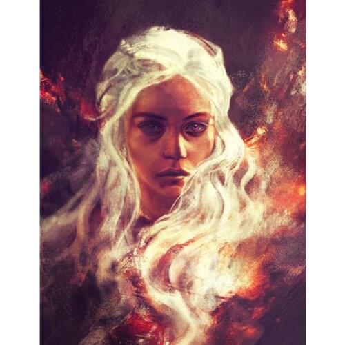 Full Square/round 5D DIY Diamond Painting Fireguard Daenerys Embroidery Cross Stitch Rhinestone Mosaic Home Decor