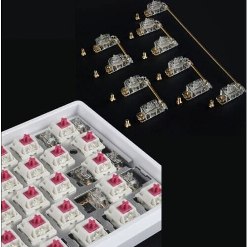 Gold Plated 60% 87 Pcb Screw in Stabilizer Mechanical Keyboard Mounted Stabilizer Modifier Key Stabiliser Plate