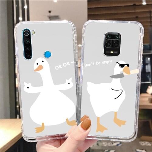 Funny animal Transparent Soft Case for Mi10 Mi9T MiA2 MiA3 Mi11 Pro Lite Ultra Redmi Note 6 7 8 8T 9 9S 9ProMax Cover
