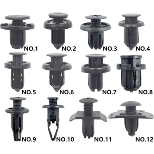 50Pcs Push in type Expansion Bumper Clip for 8mm 9mm 10mm 15mm hole car fender front rear bumper fastener rivet install