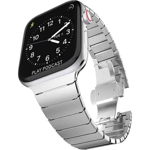 Strap For Apple Watch Band 42mm 38mm iWatch Band 44mm 40mm Stainless Steel Butterfly Bracelet For Apple Watch Series 5 4 3 2 1