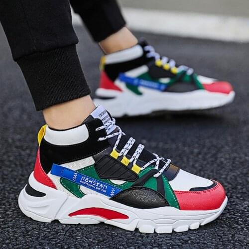 Hightop Platform Mens Running Shoes Sports for Men Sport Shoes Men Sneakers 2021 Tennis Male Sneackers Trainers Fitness E-1014