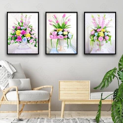 Modern Decoration Home Simple Fresh Flower Oil Painting Aisle Restaurant Paintings Living Room Decoration Sofa Background Wall