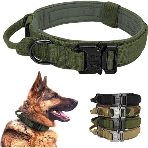Military Tactical Dog Collar German Shepard Medium Large Dog Collars For Walking Training Duarable Dog Collar Control Handle