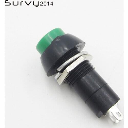 5pcs PBS-11B 2PIN 12mm No Lock Self-Lock ON OFF Push Button Momentary Switch 3A 250V Red Green diy electronics