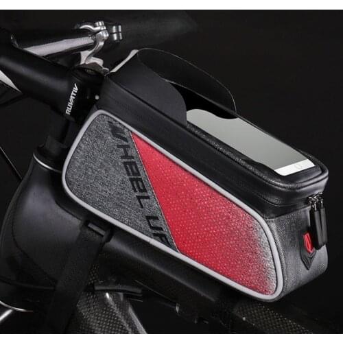 6 Inch Touch Screen Phone Case Bag Bike Bicycle Front Top Tube Bag Waterproof Cycling Phone Mount For MTB Frame Handlebar Bag
