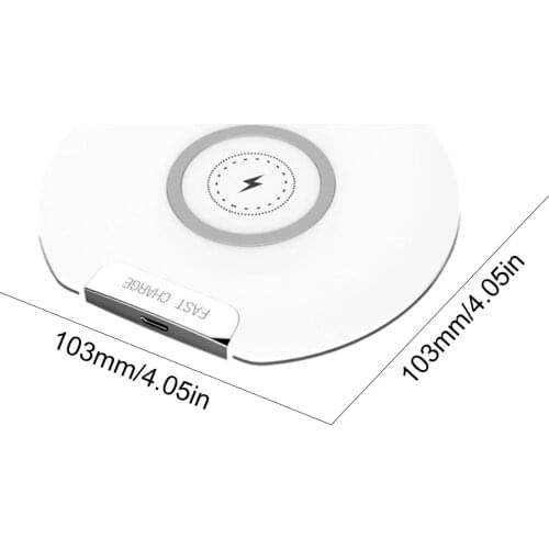 10W QI Quick Charging Wireless Fast Charger Usb Micro USB Mobile Phone Station Breathing Light Thin Charger For Samsung Iphone