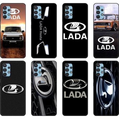 Black tpu Case For Samsung galaxy A32 A42 A52 A72 4g 5g S21 PLUS ultra back cover Russian National Automobile LADA