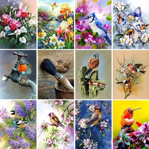 Beautiful Bird 5D DIY Diamond Painting Animal Cross Stitch Kit Full Diamond Embroidery Rhinestone Picture Mosaic Home Decoration