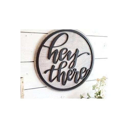 Hey There Wood Wall Art Decor, Door Hanging, House Gift, Nature, minimalist Wall Art 3D Design Wall, Wall Decor, Wall Art