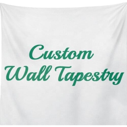 Custom Wall Tapestry Hanging Photo Decor Modern Christmas Gift Polyester Dormitory Family Bedroom Living Room Home Holiday