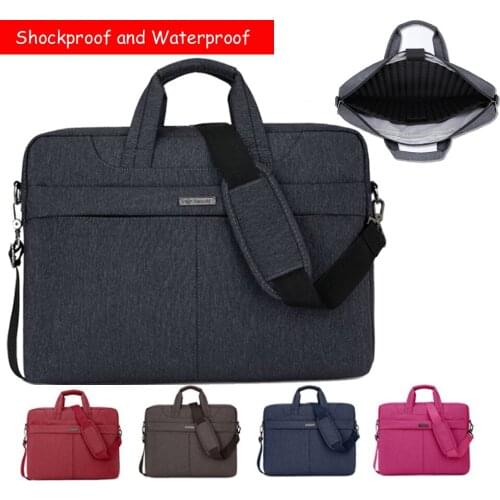 14 15 15.6 Inch Shockproof Waterproof Extendable Computer Laptop Notebook Tablet Bag Bags Case Messenger Shoulder for Men Women