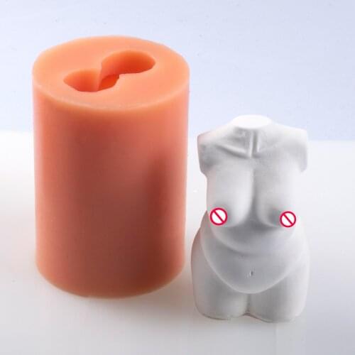 Woman Torso 3D Silicone Candle Mould Tool Female Nude Body Naked Lady Soap Mold Home Decoration