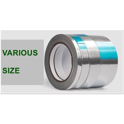 10 Rolls Width 25mmx30m,Aluminum Foil tape Coated With arcylic Adhesive,Heat-resistant,waterproof,radiation protection,shielding
