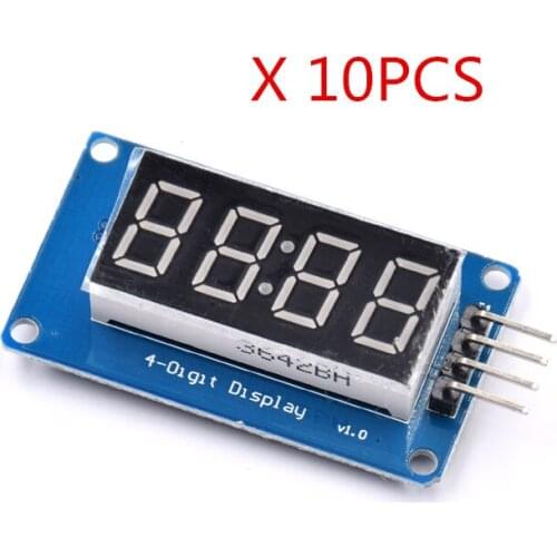 10pcs/lot 4 Bits Digital Tube LED Display Module With Clock Display TM1637
