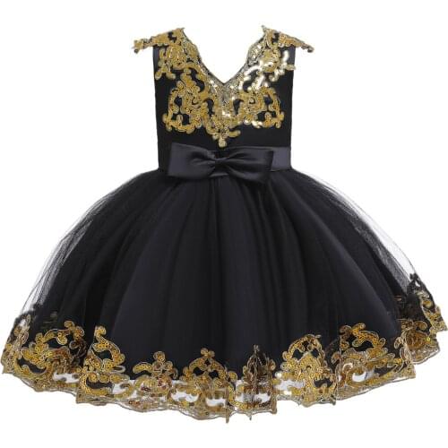 Baby Girl Dress Bow Sequins Formal Princess Dress For Girl Elegant Birthday Party Dress Baby Girl Christmas Clothes 1-12 Year