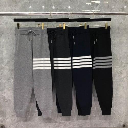 2021 Fashion Brand Sweatpants Men Wool Elastic Casual Knitted Trousers Tracksuit Bottoms Mens Jogger Track Winter Pants