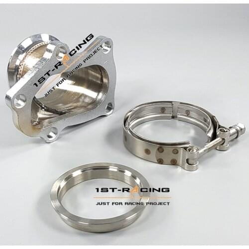 5 Bolt TD04 TD05 Exhaust Turbo Downpipe Flange to 2.5" V Band Conversion Adaptor FOR Subaru