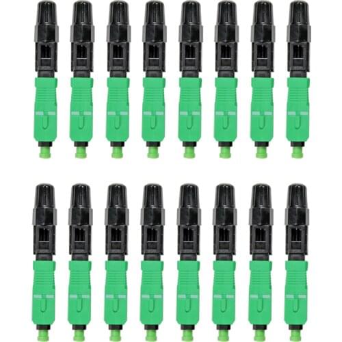 50PCS/lot SC APC fFiber Optic SC APC Single-mode Fast Connector SC APC FTTH Fiber Optic Quick Connector