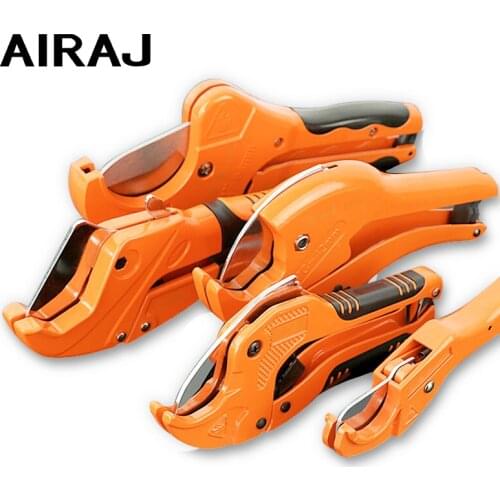 AIRAJ PVC Pipe Cutter Ratchet Scissors Tube Cutter PVC PPR Hose Cutting Hand Tools SK-5 Blade Cutting