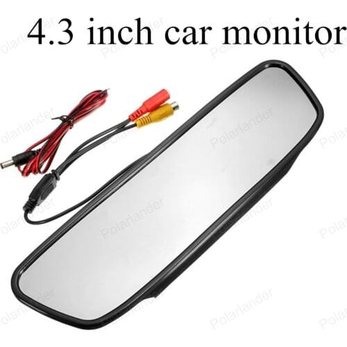 4.3 inch Screen LCD Car mirror Monitor For Rear View Camera DVD Parking Assistance digital Compatible HD video Display