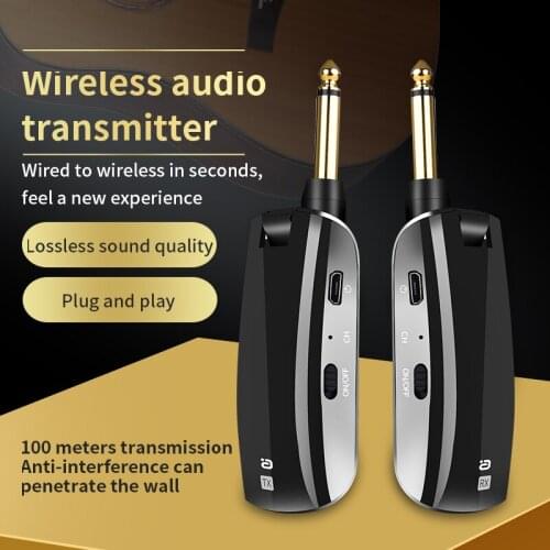 Electric Guitar Wireless audio transmitter Receiver 100 meters transmission Universal Electric Speakers Adapter Built-in Recharg